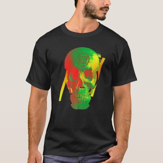 Demonic Skull Glitch T-shirt (Voorkant)