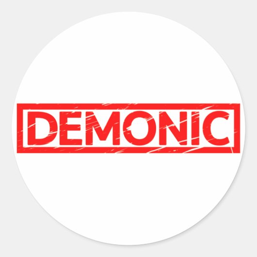 Demonic Stamp Ronde Sticker (Voorkant)