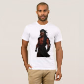 Demonic Warrior met gloeiende rode Tattoos T-shirt (Voorkant volledig)
