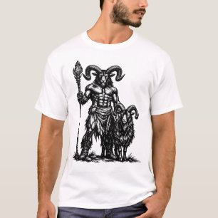 Demonische Bewaker Azazel en Zijn Geit Gezel T-shirt