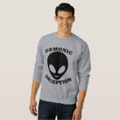 DEMONISCHE DECEPTIE ALIEN UFO T-SHIRS TRUI (Voorkant volledig)