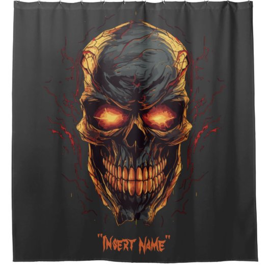 demonische gedaante douchegordijn (Voorkant)