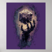 Demonische Hand Glanzende Kristal Fantasy Poster (Voorkant)