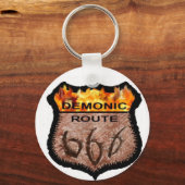 Demonische route 666 sleutelhanger (Voorkant)