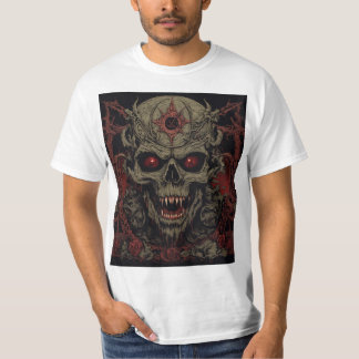 Demonische Schedel Horror Kunst – Death Metal Goti T-shirt