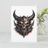 Demonische Schedel met Hoorns Kaart (Staand voorkant)