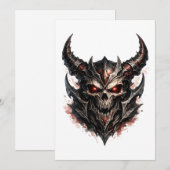 Demonische Schedel met Hoorns Kaart (Voorkant / Achterkant)