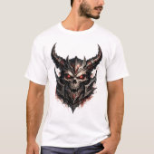 Demonische Schedel met Hoorns T-shirt (Voorkant)
