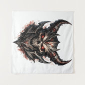 Demonische Schedel met Hoorns Wandkleed (Voorkant (horizontaal))