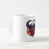 Demonische Schedel Vuurstorm Koffiemok (Voorkant links)