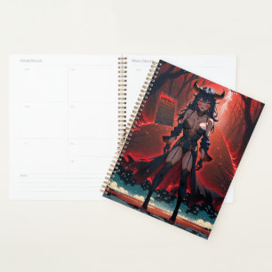 Demonische vrouw met contact op kruispunt, Anime D Planner