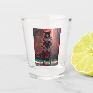 Demonische vrouw met contact op kruispunt, Anime D Shot Glas