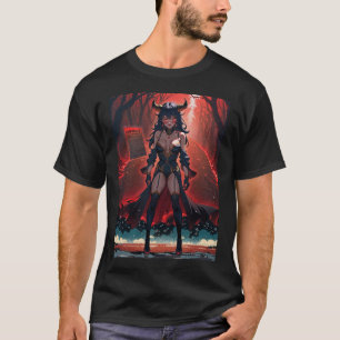 Demonische vrouw met contact op kruispunten, Anime T-shirt