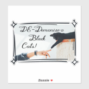 Demoniseer geen zwarte katten sticker