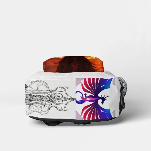 "Demonista verrukking: duivel geïnspireerd Mode ta Bedrukte Rugzak (Onderkant)