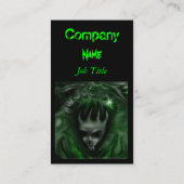 Demonkop met een groen accent, visitekaartjes (Achterkant)