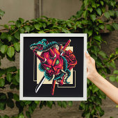 Demon's Embrace; Oni masker en Slang Poster