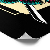 Demon's Embrace; Oni masker en Slang Poster (Hoek)