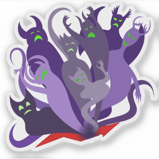 Demons of the Abyss Sticker (Voorkant)