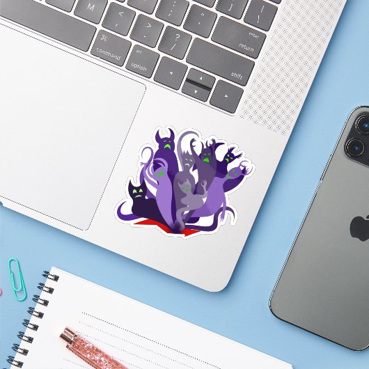 Demons of the Abyss Sticker (Laptop met iPhone)