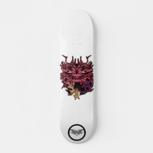 Demonslayer Afro Tia demon waait rode ogen Persoonlijk Skateboard (Voorkant)