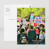 Demonstratie Briefkaart vrouwen maart (Voorkant / Achterkant)