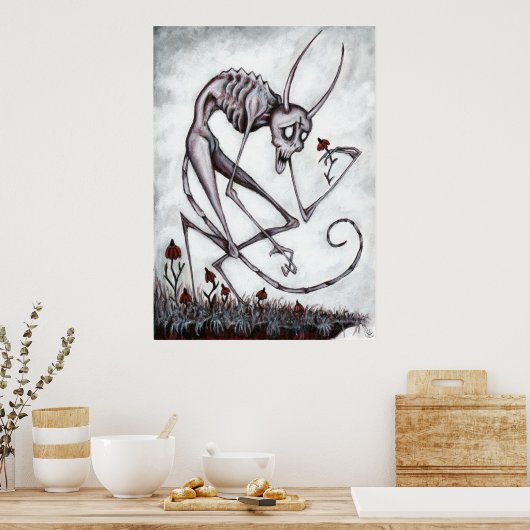 Demonstratie met poster van bloemacrylverf (Keuken)