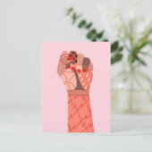 Demonstratie moderne kunst briefkaart (Staand voorkant)