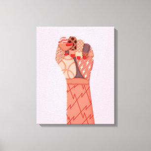 Demonstratie moderne kunst canvas afdruk