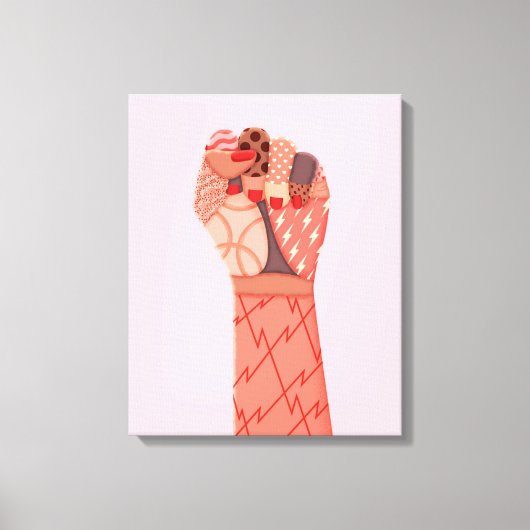 Demonstratie moderne kunst canvas afdruk (Voorkant)