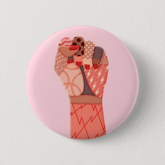Demonstratie moderne kunst ronde button 5,7 cm (Voorkant)
