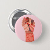 Demonstratie moderne kunst ronde button 5,7 cm (Voorkant /achterkant)
