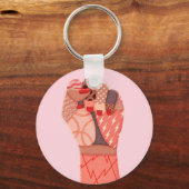 Demonstratie moderne kunst sleutelhanger (Voorkant)