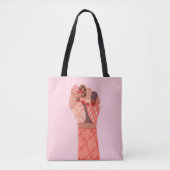 Demonstratie moderne kunst tote bag (Voorkant)