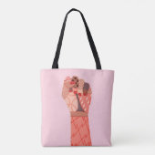 Demonstratie moderne kunst tote bag (Achterkant)