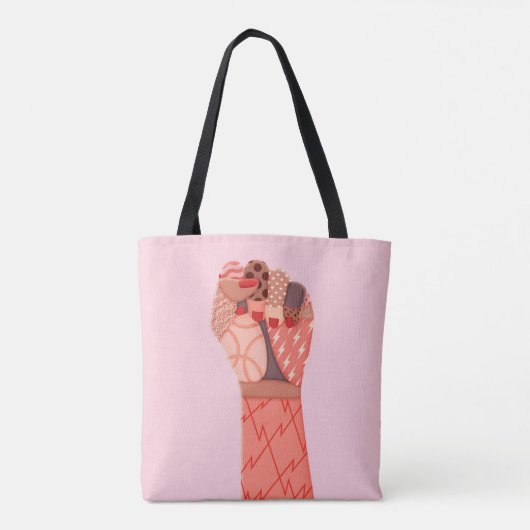 Demonstratie moderne kunst tote bag (Achterkant)