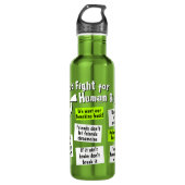 Demonstratie tegen de mensenrechten waterfles  (Voorkant)