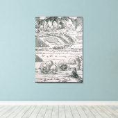 Demonstratie van defensieve maatregelen canvas afdruk (Insitu (Houten vloer))