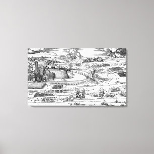 Demonstratie van defensieve maatregelen canvas afdruk