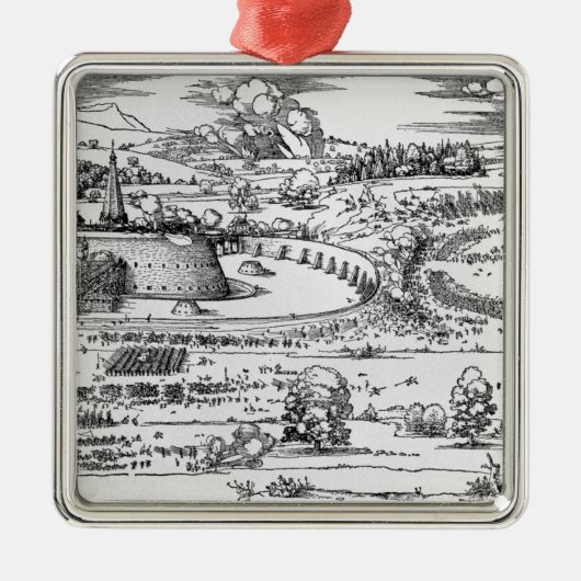 Demonstratie van defensieve maatregelen metalen ornament (Voorkant)