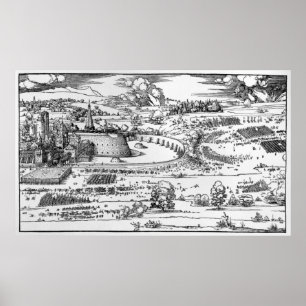 Demonstratie van defensieve maatregelen poster