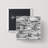 Demonstratie van defensieve maatregelen vierkante button 5,1 cm (Voorkant /achterkant)