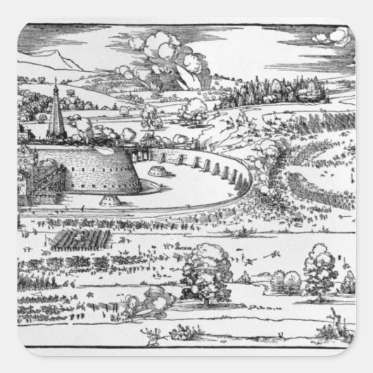 Demonstratie van defensieve maatregelen vierkante sticker (Voorkant)