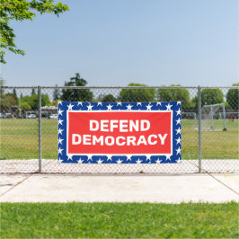 Demonstratiebanner voor democratie spandoek
