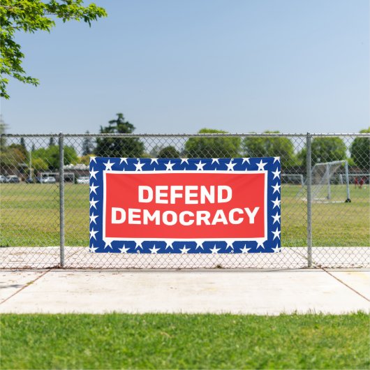 Demonstratiebanner voor democratie spandoek (Insitu)