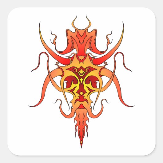 Demonstratieontwerp Tattoo Vierkante Sticker (Voorkant)