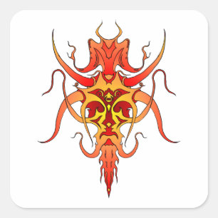 Demonstratieontwerp Tattoo Vierkante Sticker