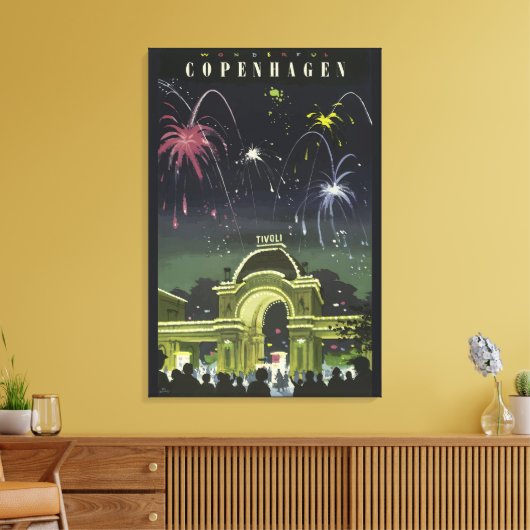  demonstratiereisposter Kopenhagen Canvas Afdruk (Insitu (Woonkamer))