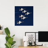 Demonstratieteam voor undervogelvlucht poster (Thuiskantoor)