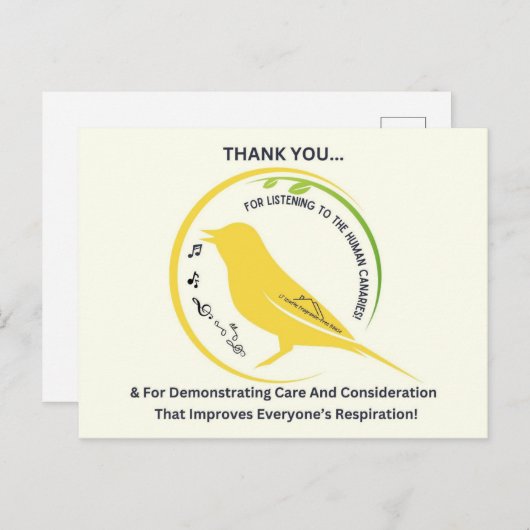 Demonstrating Care and Consideration Briefkaart (Voorkant / Achterkant)